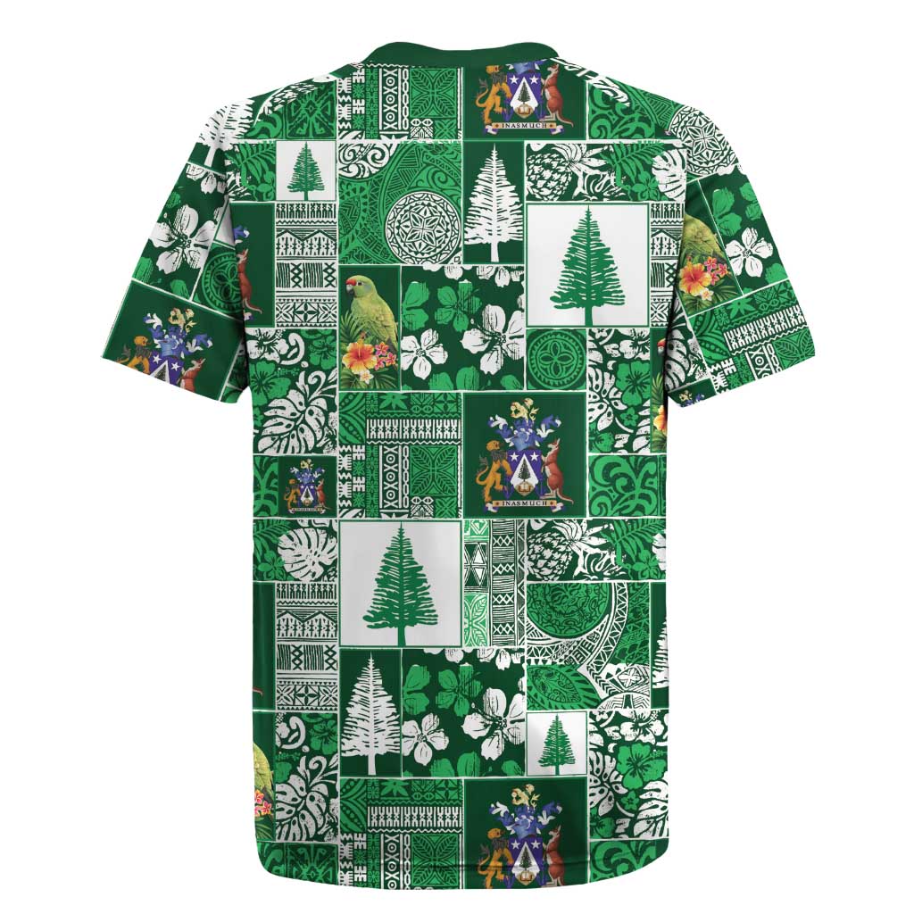 Norfolk Island Meri Krismas Rugby Jersey Pacific Patchwork Xmas Vibes LT9 - Polynesian Pride