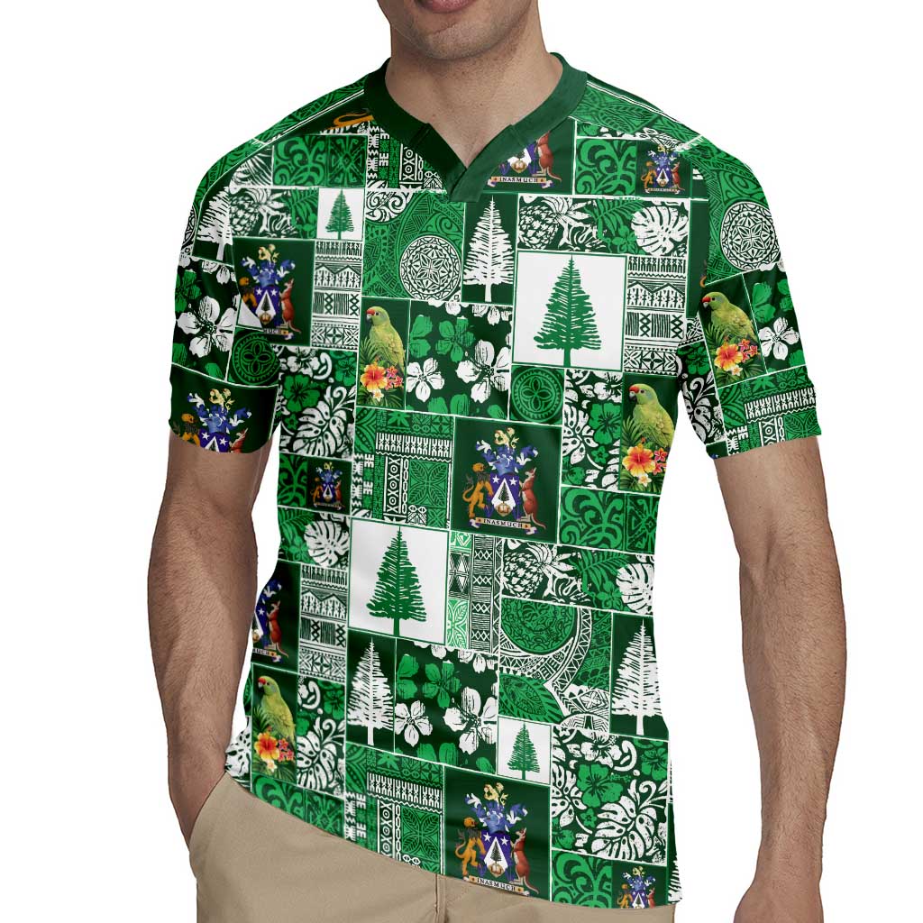 Norfolk Island Meri Krismas Rugby Jersey Pacific Patchwork Xmas Vibes LT9 - Polynesian Pride