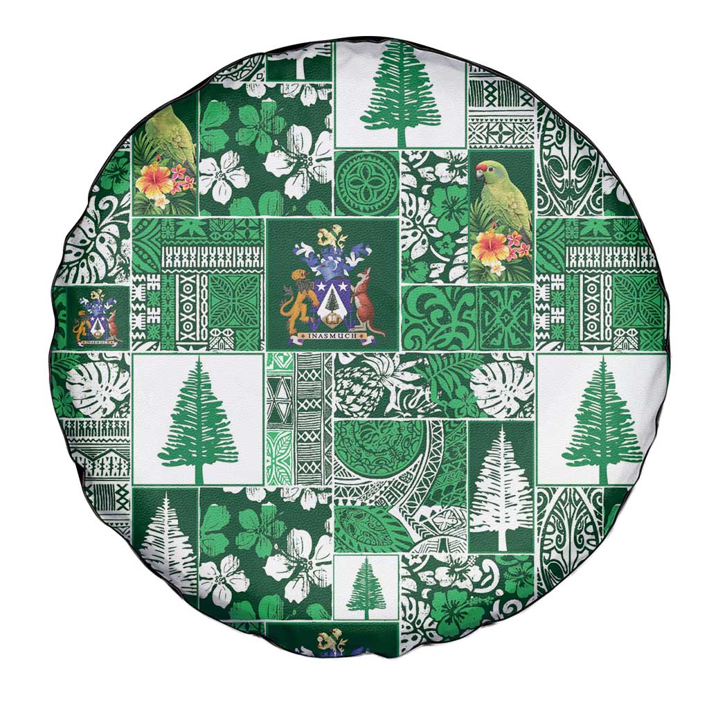 Norfolk Island Meri Krismas Spare Tire Cover Pacific Patchwork Xmas Vibes LT9 - Polynesian Pride