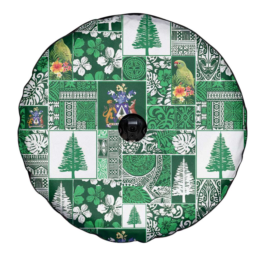 Norfolk Island Meri Krismas Spare Tire Cover Pacific Patchwork Xmas Vibes LT9 - Polynesian Pride