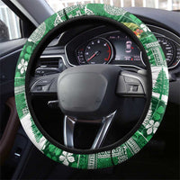 Norfolk Island Meri Krismas Steering Wheel Cover Pacific Patchwork Xmas Vibes LT9 - Polynesian Pride