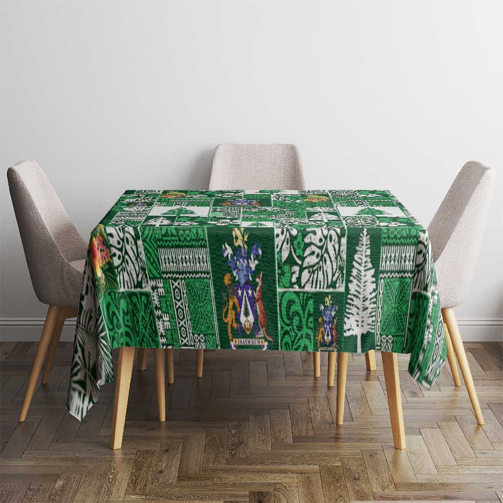 Norfolk Island Meri Krismas Tablecloth Pacific Patchwork Xmas Vibes LT9 - Polynesian Pride