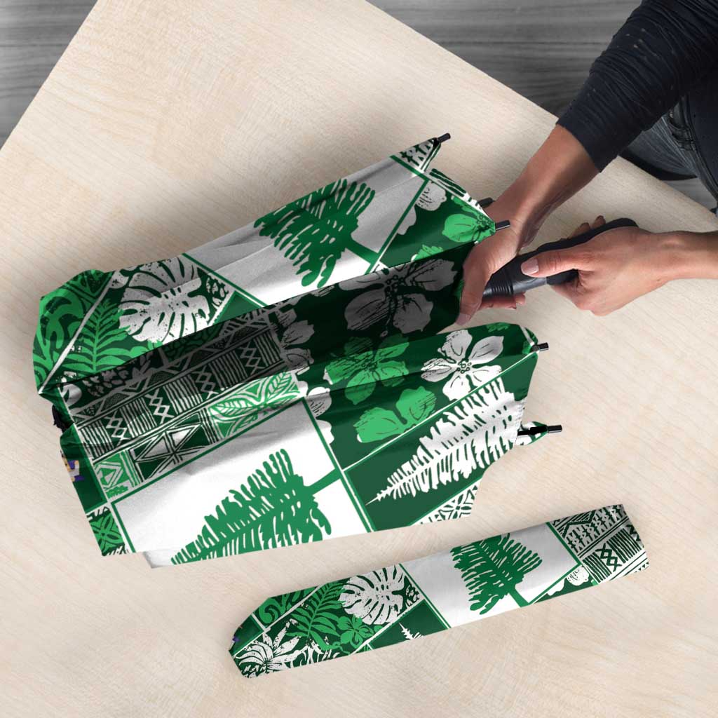 Norfolk Island Meri Krismas Umbrella Pacific Patchwork Xmas Vibes LT9 - Polynesian Pride