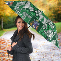 Norfolk Island Meri Krismas Umbrella Pacific Patchwork Xmas Vibes LT9 - Polynesian Pride