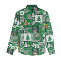Norfolk Island Meri Krismas Women Casual Shirt Pacific Patchwork Xmas Vibes LT9 - Polynesian Pride