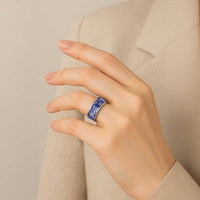 Northern Mariana Islands Magof Nochebuena Classic Ring Pacific Patchwork Xmas Vibes LT9 - Polynesian Pride