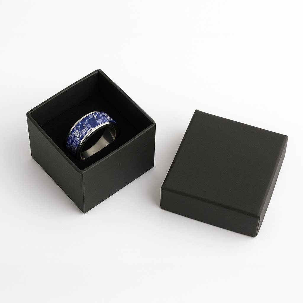 Northern Mariana Islands Magof Nochebuena Classic Ring Pacific Patchwork Xmas Vibes LT9 - Polynesian Pride