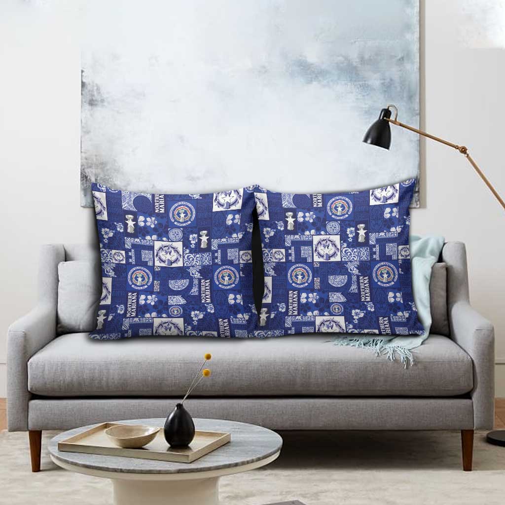 Northern Mariana Islands Magof Nochebuena Pillow Cover Pacific Patchwork Xmas Vibes LT9 - Polynesian Pride