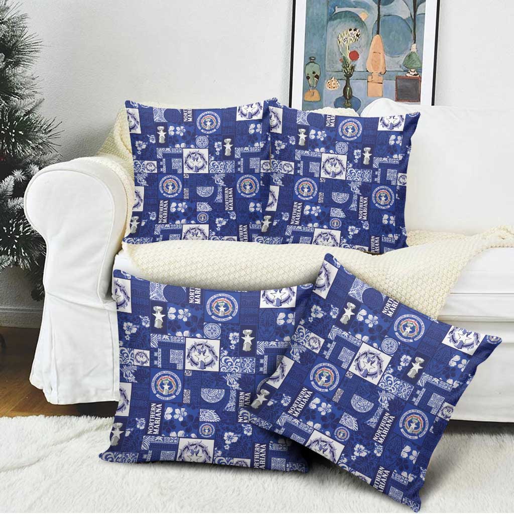Northern Mariana Islands Magof Nochebuena Pillow Cover Pacific Patchwork Xmas Vibes LT9 - Polynesian Pride