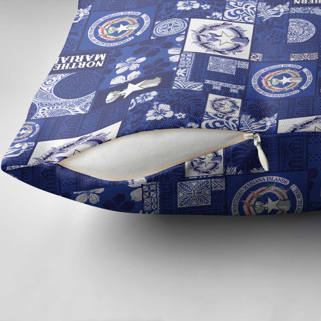 Northern Mariana Islands Magof Nochebuena Pillow Cover Pacific Patchwork Xmas Vibes LT9 - Polynesian Pride