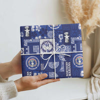 Northern Mariana Islands Magof Nochebuena Wrapping Paper Pacific Patchwork Xmas Vibes LT9 - Polynesian Pride