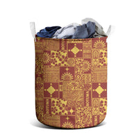 Rotuma Faiakse'ea 'e Kirisimasi Laundry Basket Pacific Patchwork Xmas Vibes LT9 - Polynesian Pride