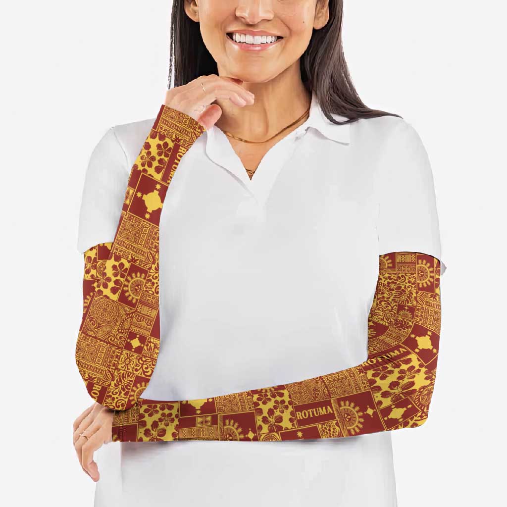 Rotuma Faiakse'ea 'e Kirisimasi Arm Sleeves Pacific Patchwork Xmas Vibes LT9 - Polynesian Pride
