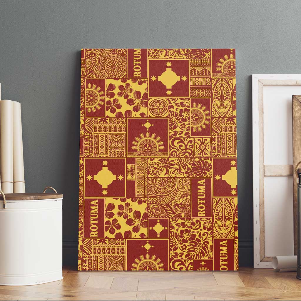 Rotuma Faiakse'ea 'e Kirisimasi Canvas Wall Art Pacific Patchwork Xmas Vibes LT9 - Polynesian Pride
