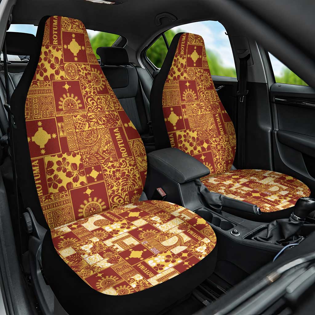 Rotuma Faiakse'ea 'e Kirisimasi Car Seat Cover Pacific Patchwork Xmas Vibes LT9 One Size Red - Polynesian Pride