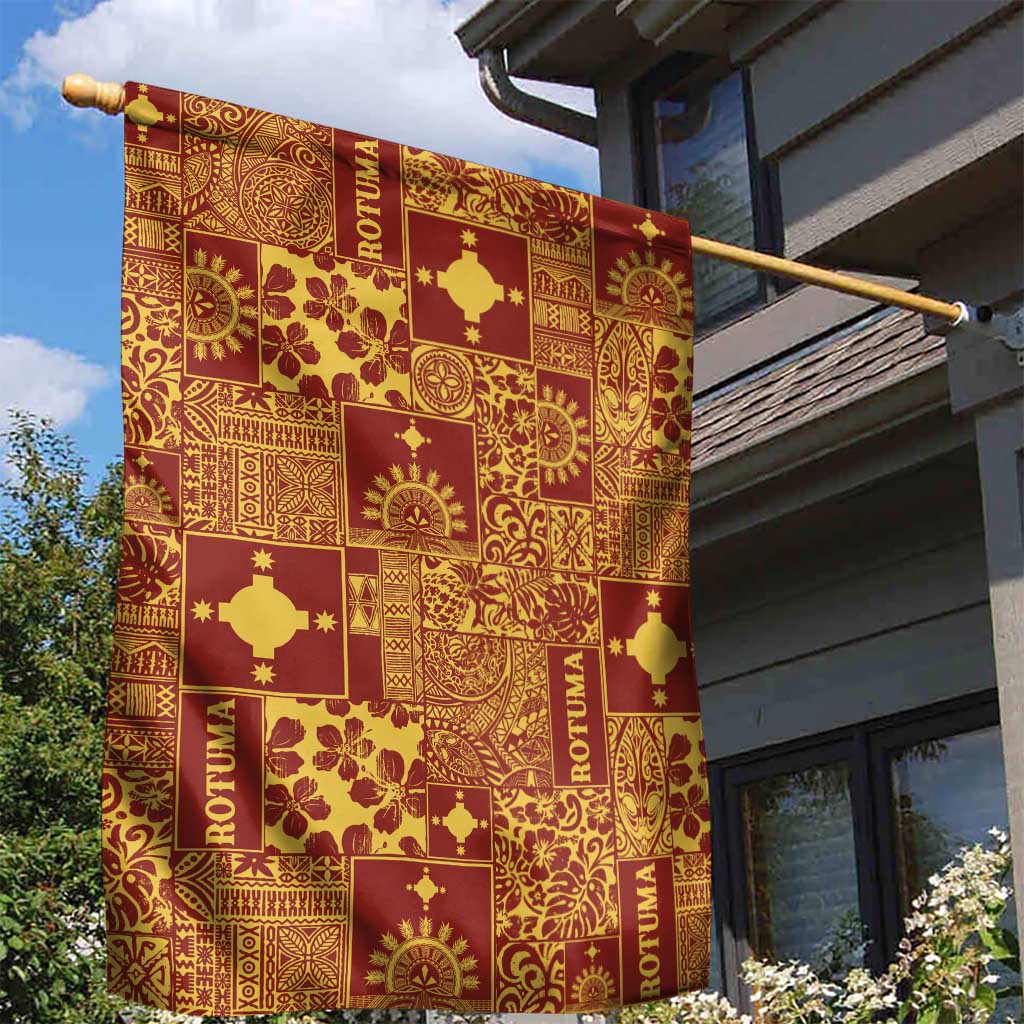 Rotuma Faiakse'ea 'e Kirisimasi Garden Flag Pacific Patchwork Xmas Vibes LT9 - Polynesian Pride