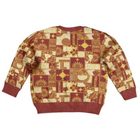 Rotuma Faiakse'ea 'e Kirisimasi Kid Ugly Christmas Sweater Pacific Patchwork Xmas Vibes LT9 - Polynesian Pride