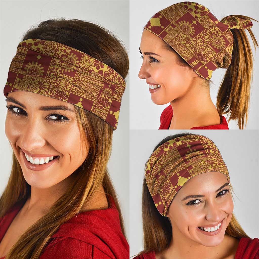 Rotuma Faiakse'ea 'e Kirisimasi Neck Gaiter Pacific Patchwork Xmas Vibes LT9 - Polynesian Pride
