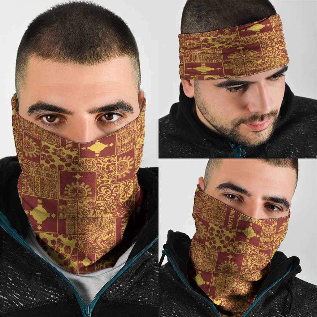 Rotuma Faiakse'ea 'e Kirisimasi Neck Gaiter Pacific Patchwork Xmas Vibes LT9 - Polynesian Pride