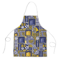 Tokelau Manuia te Kilihimahi Apron Pacific Patchwork Xmas Vibes LT9 Blue - Polynesian Pride