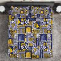 Tokelau Manuia te Kilihimahi Bedding Set Pacific Patchwork Xmas Vibes LT9 Blue - Polynesian Pride