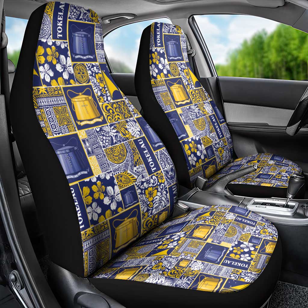 Tokelau Manuia te Kilihimahi Car Seat Cover Pacific Patchwork Xmas Vibes LT9 - Polynesian Pride