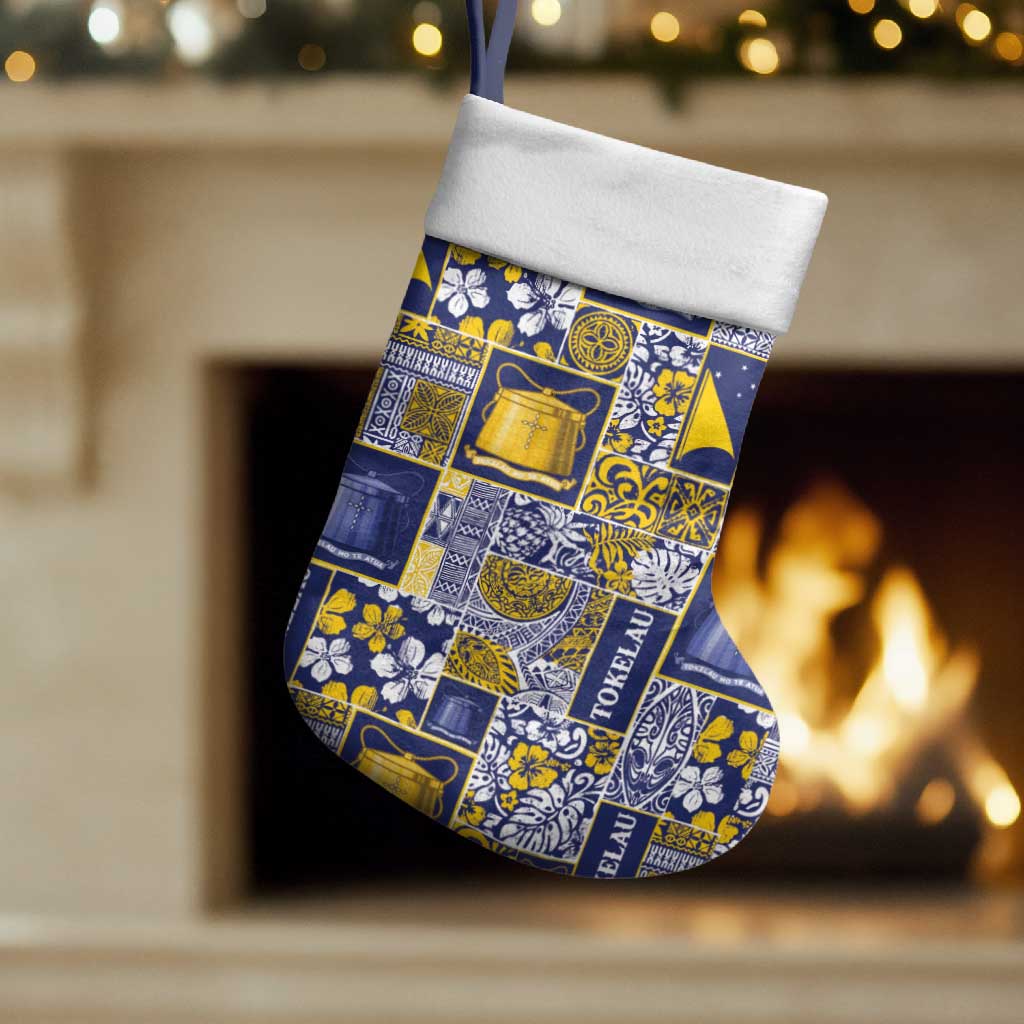 Tokelau Manuia te Kilihimahi Christmas Stocking Pacific Patchwork Xmas Vibes LT9 Set of 2 Blue - Polynesian Pride