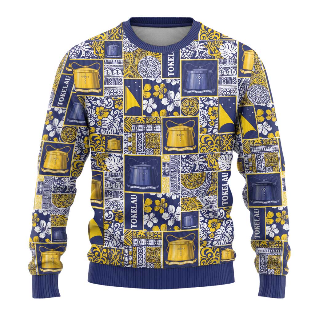 Tokelau Manuia te Kilihimahi Ugly Christmas Sweater Pacific Patchwork Xmas Vibes LT9 - Polynesian Pride