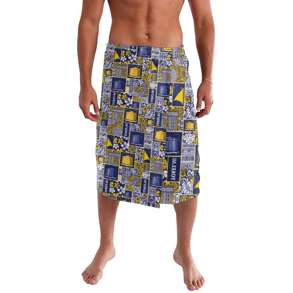 Tokelau Manuia te Kilihimahi Lavalava Pacific Patchwork Xmas Vibes LT9 Blue - Polynesian Pride