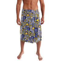 Tokelau Manuia te Kilihimahi Lavalava Pacific Patchwork Xmas Vibes LT9 Blue - Polynesian Pride