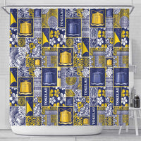 Tokelau Manuia te Kilihimahi Shower Curtain Pacific Patchwork Xmas Vibes LT9 - Polynesian Pride