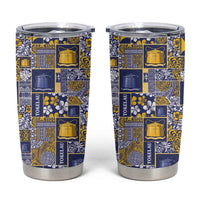 Tokelau Manuia te Kilihimahi Tumbler Cup Pacific Patchwork Xmas Vibes LT9 Blue - Polynesian Pride