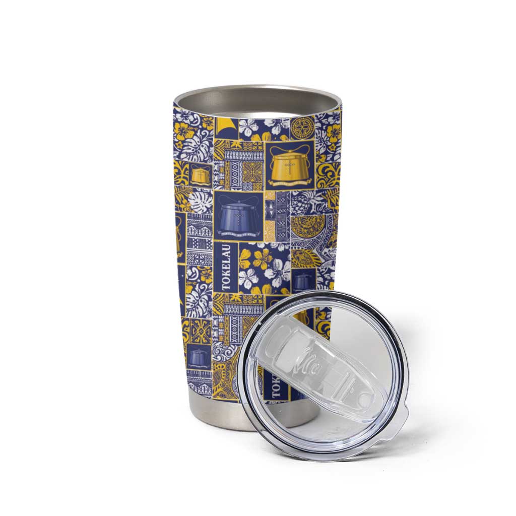Tokelau Manuia te Kilihimahi Tumbler Cup Pacific Patchwork Xmas Vibes LT9 - Polynesian Pride