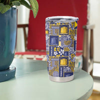 Tokelau Manuia te Kilihimahi Tumbler Cup Pacific Patchwork Xmas Vibes LT9 - Polynesian Pride