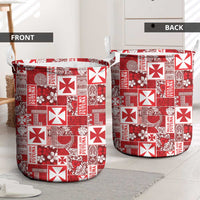 Wallis Et Futuna Kilisimasi Fiefia Laundry Basket Pacific Patchwork Xmas Vibes LT9 - Polynesian Pride