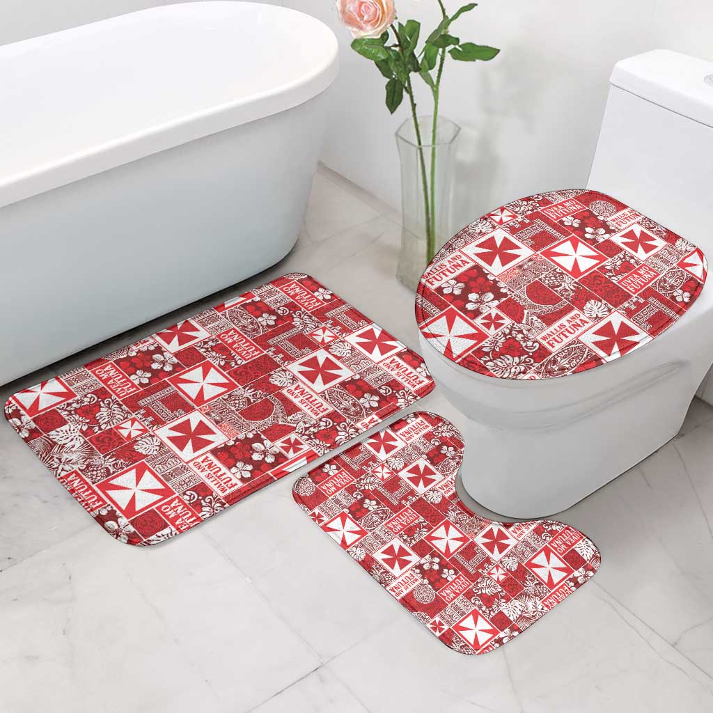 Wallis Et Futuna Kilisimasi Fiefia Bathroom Set Pacific Patchwork Xmas Vibes LT9 - Polynesian Pride