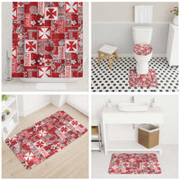 Wallis Et Futuna Kilisimasi Fiefia Bathroom Set Pacific Patchwork Xmas Vibes LT9 - Polynesian Pride