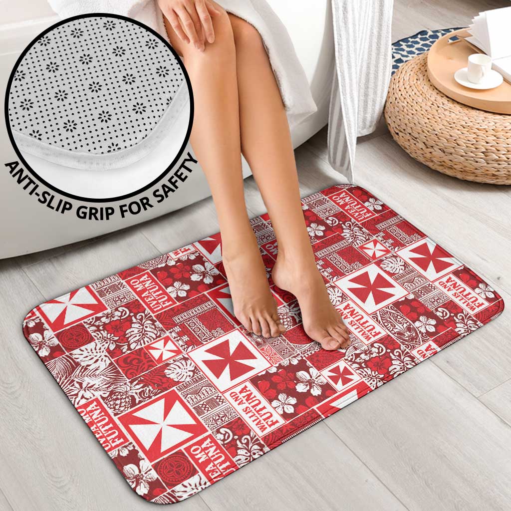 Wallis Et Futuna Kilisimasi Fiefia Bathroom Set Pacific Patchwork Xmas Vibes LT9 - Polynesian Pride