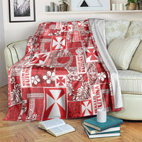 Wallis Et Futuna Kilisimasi Fiefia Blanket Pacific Patchwork Xmas Vibes LT9 Red - Polynesian Pride