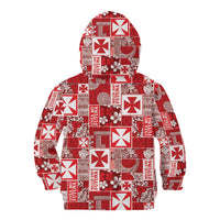 Wallis Et Futuna Kilisimasi Fiefia Kid Hoodie Pacific Patchwork Xmas Vibes LT9 - Polynesian Pride