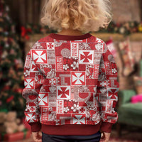 Wallis Et Futuna Kilisimasi Fiefia Kid Ugly Christmas Sweater Pacific Patchwork Xmas Vibes LT9 - Polynesian Pride