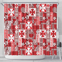 Wallis Et Futuna Kilisimasi Fiefia Shower Curtain Pacific Patchwork Xmas Vibes LT9 - Polynesian Pride