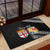 Fiji Tonga Coat of Arm Personalised Rubber Doormat With Masi Tapa and Tongan Ngatu Together LT9 - Polynesian Pride