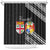 Fiji Tonga Coat of Arm Personalised Shower Curtain With Masi Tapa and Tongan Ngatu Together LT9 Black - Polynesian Pride