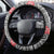 Fiji Tonga Coat of Arm Personalised Steering Wheel Cover With Masi Tapa and Tongan Ngatu Together LT9 - Polynesian Pride