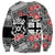 Fiji Tonga Coat of Arm Personalised Sweatshirt With Masi Tapa and Tongan Ngatu Together LT9 - Polynesian Pride