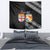 Fiji Tonga Coat of Arm Personalised Tapestry With Masi Tapa and Tongan Ngatu Together LT9 - Polynesian Pride