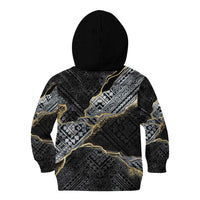 Polynesian Tribal Tattoo Kid Hoodie Dark Marble Pattern LT9 - Polynesian Pride