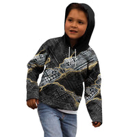 Polynesian Tribal Tattoo Kid Hoodie Dark Marble Pattern LT9 - Polynesian Pride