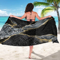 Polynesian Tribal Tattoo Sarong Dark Marble Pattern LT9 - Polynesian Pride